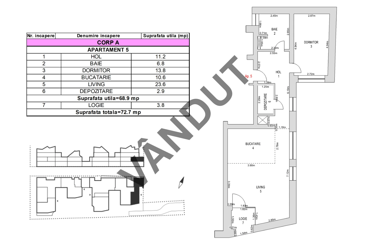 Apartament de vanzare M99 E1A05 vandut