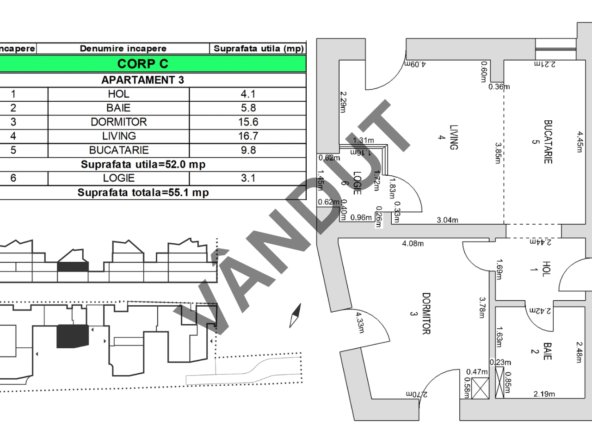 Apartament de vanzare M99 E1C03 - vandut