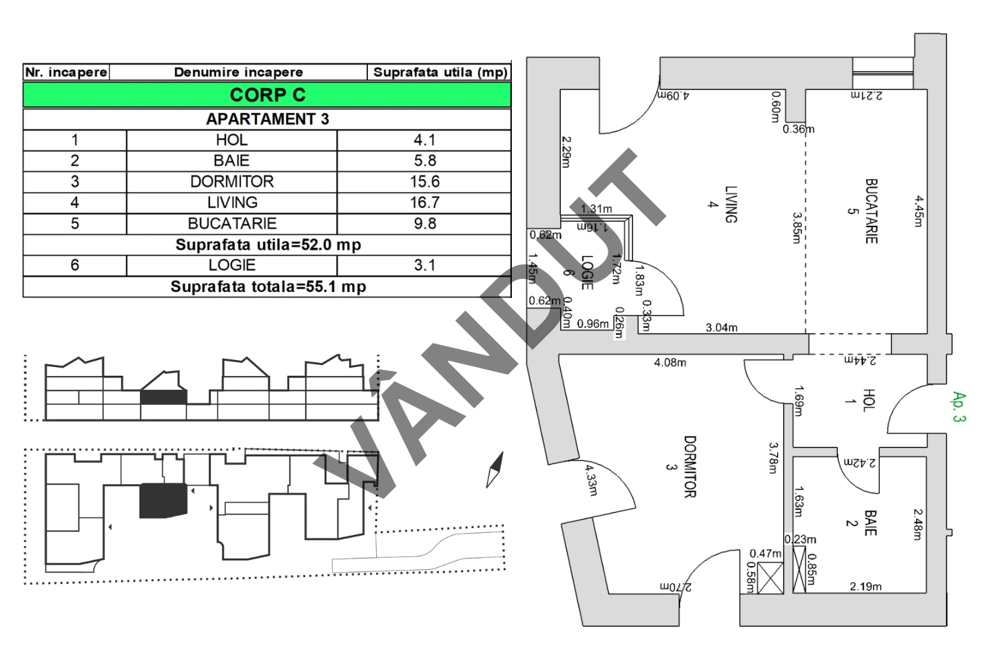 Apartament de vanzare M99 E1C03 - vandut