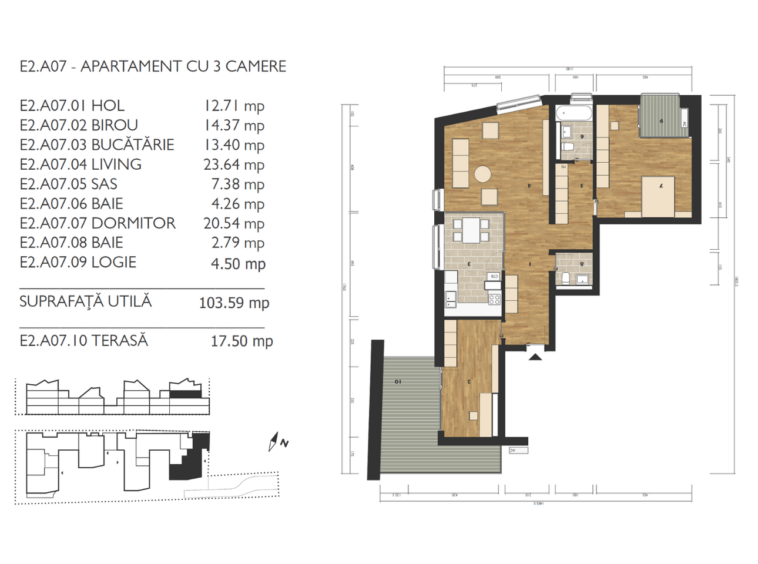 Apartament de vanzare M99 E2A07