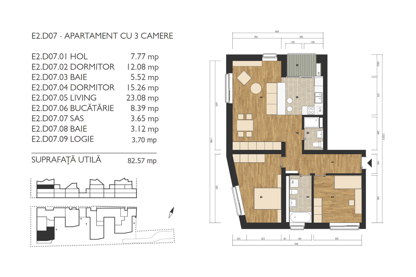 Apartament de vanzare M99 E2D07