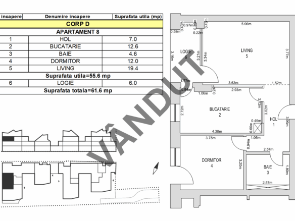 Apartament de vanzare M99 E2D08