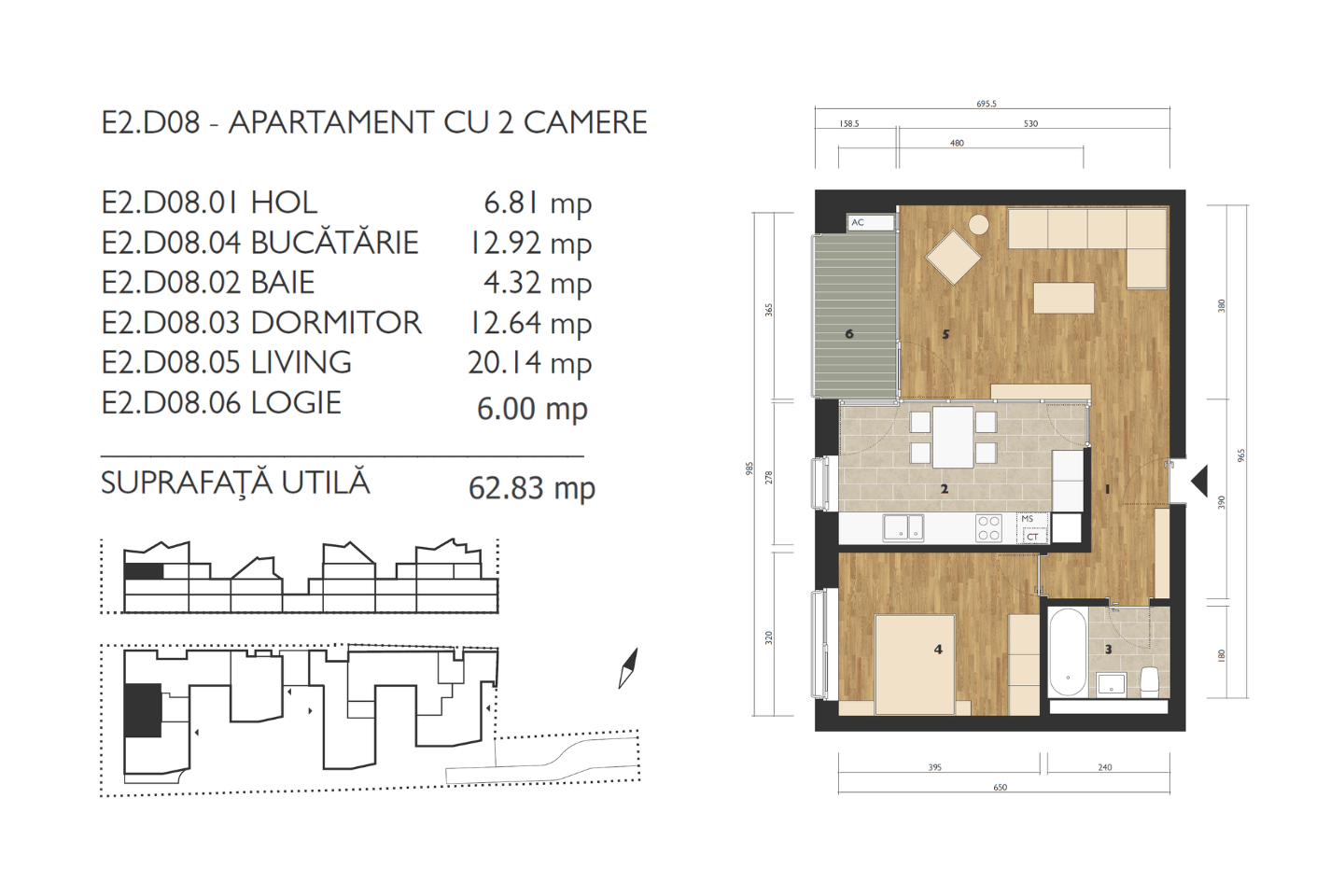 Apartament de vanzare M99 E2D08