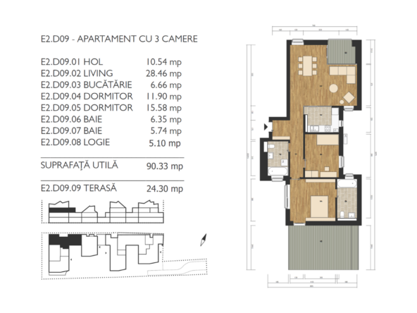 Apartament de vanzare M99 E2D09