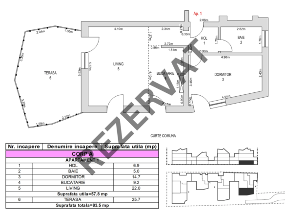 Apartament de vanzare M99 PA01 Rezervat