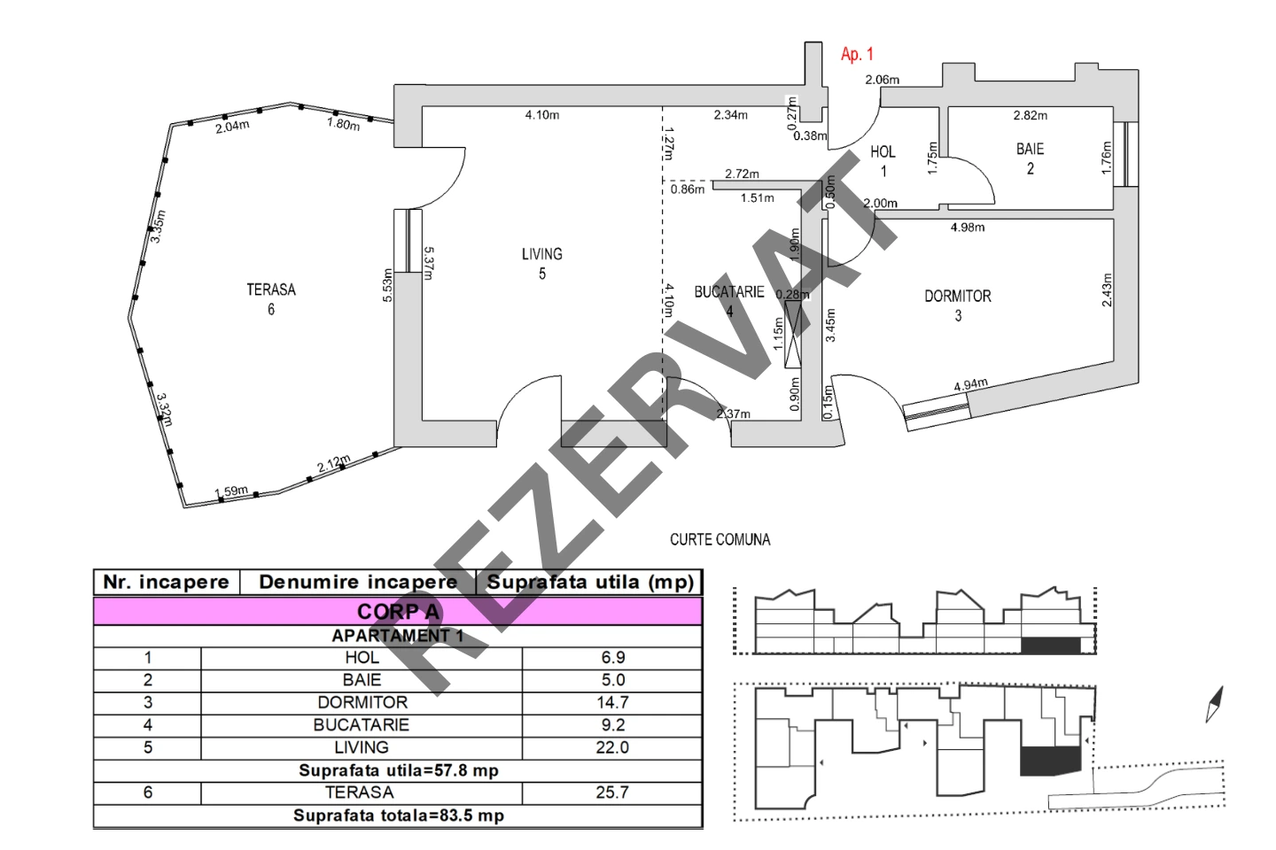 Apartament de vanzare M99 PA01 Rezervat
